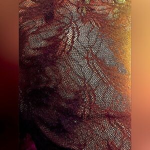 seamed lace vintage pantyhose floral JCPenney rare